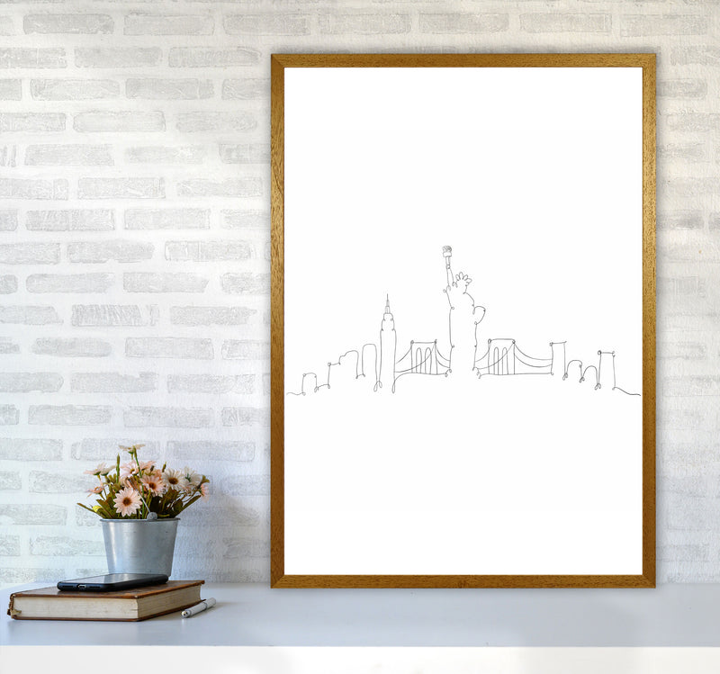 One Line New York Art Print by Seven Trees Design A1 Print Only