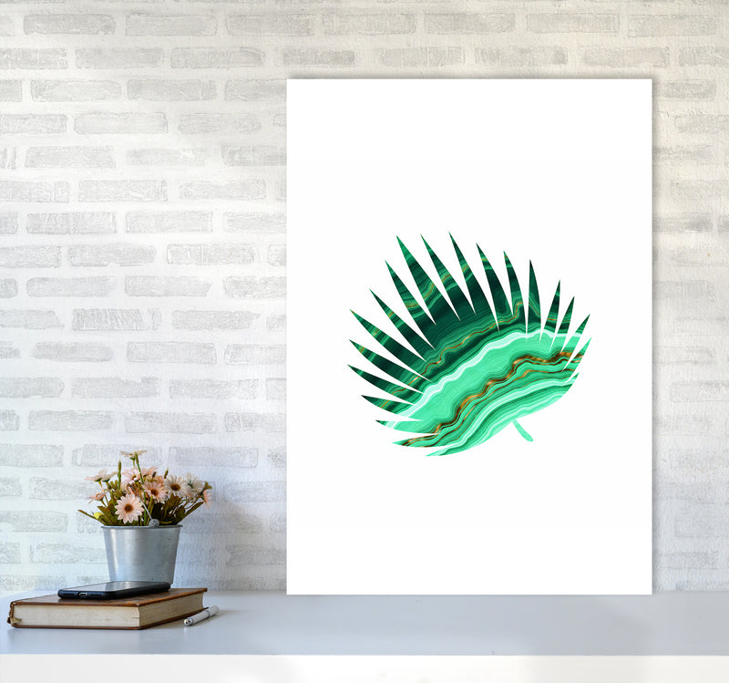 Green Marble Leaf II Art Print by Seven Trees Design A1 Black Frame