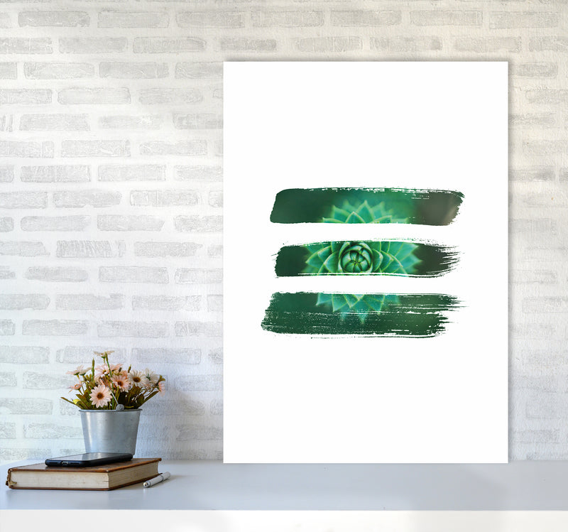 Modern Succulent I Art Print by Seven Trees Design A1 Black Frame
