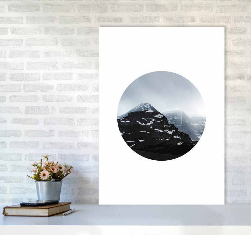 Snow Mountains Photography Art Print by Seven Trees Design A1 Black Frame