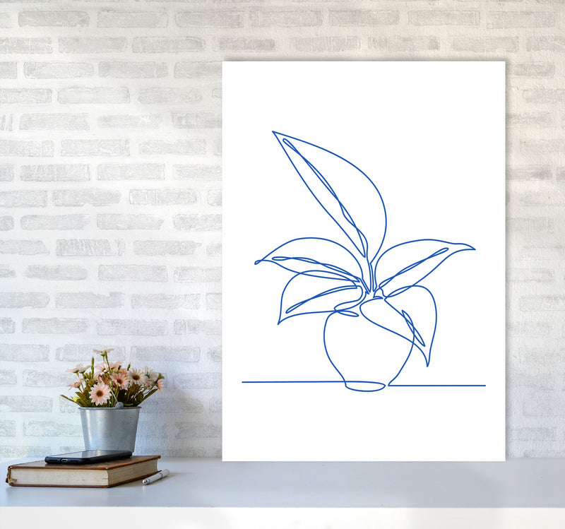 One Line Plant I Art Print by Seven Trees Design A1 Black Frame