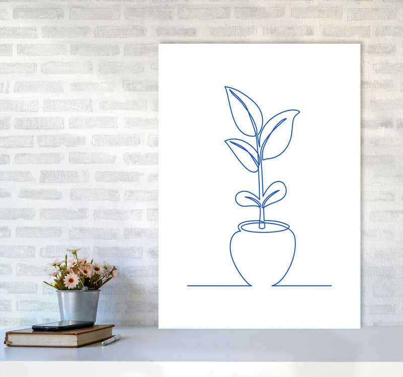 One Line Plant II Art Print by Seven Trees Design A1 Black Frame