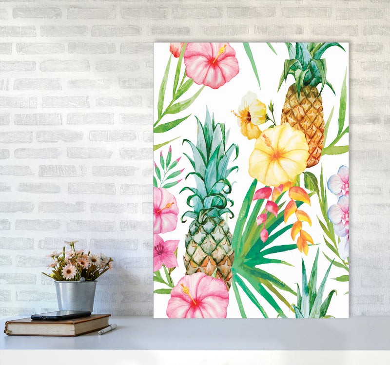The tropical pineapples Art Print by Seven Trees Design A1 Black Frame