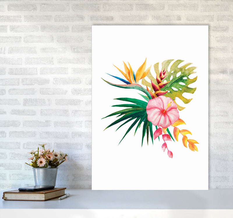 Tropical Flowers Art Print by Seven Trees Design A1 Black Frame