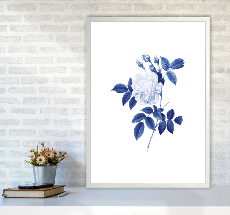 Blue botanic II Art Print by Seven Trees Design A1 Oak Frame