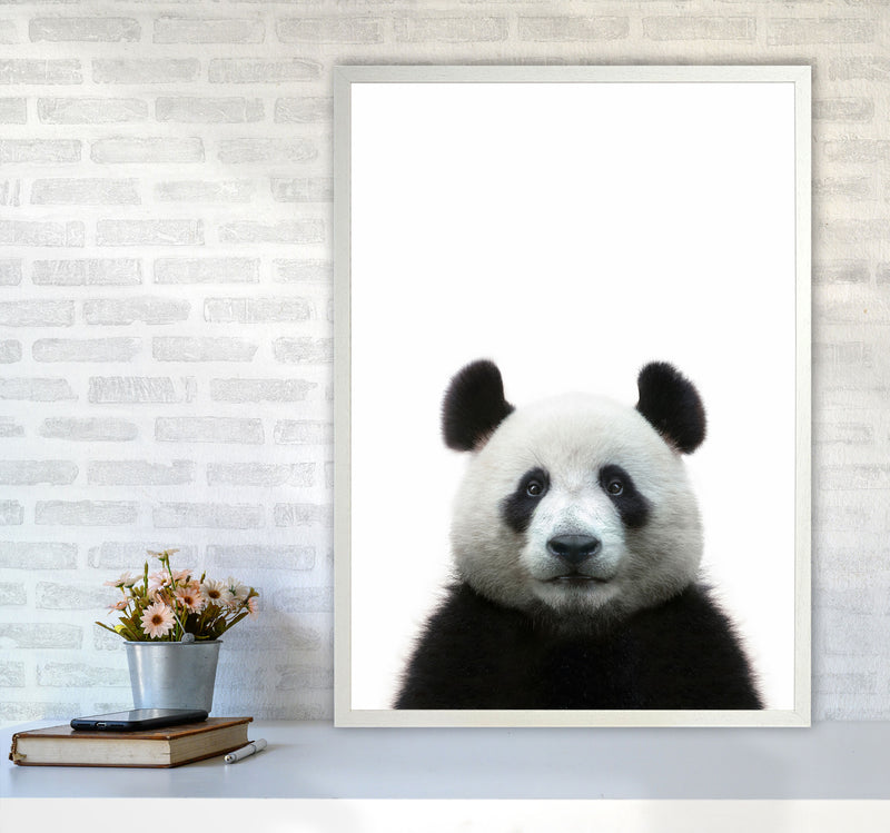 The Panda Art Print by Seven Trees Design A1 Oak Frame