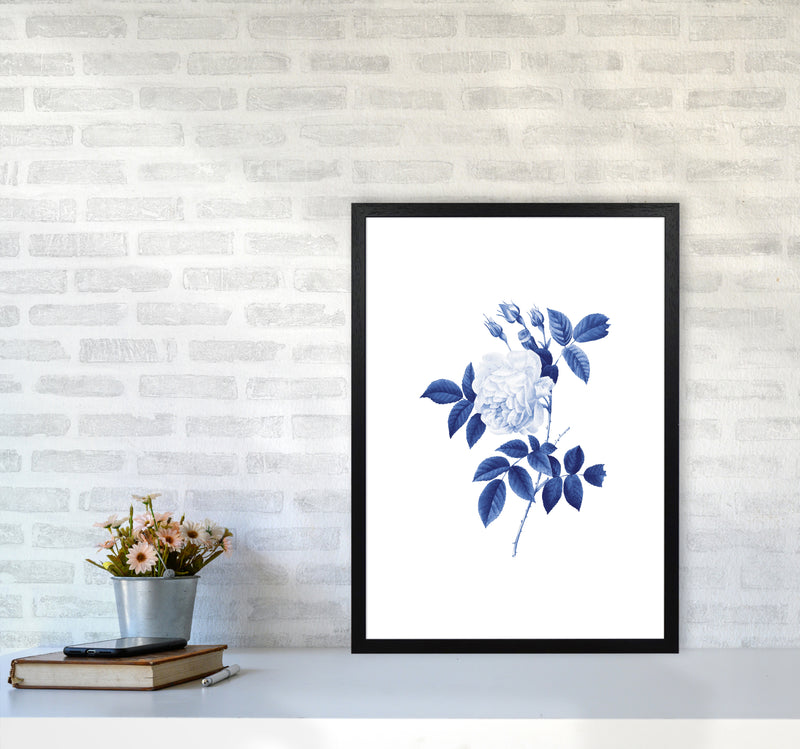 Blue botanic II Art Print by Seven Trees Design A2 White Frame