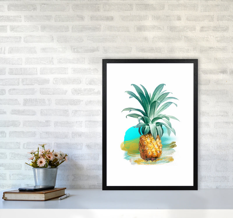 Modern Pineapple Kitchen Art Print by Seven Trees Design A2 White Frame