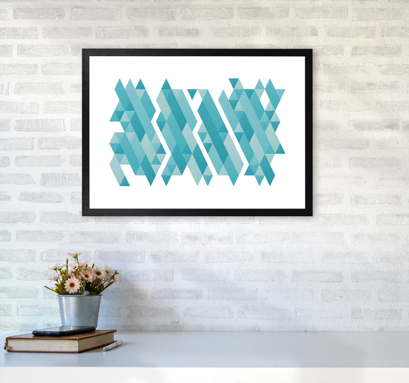 Pieces Of Mountains Abstract Art Print by Seven Trees Design A2 White Frame