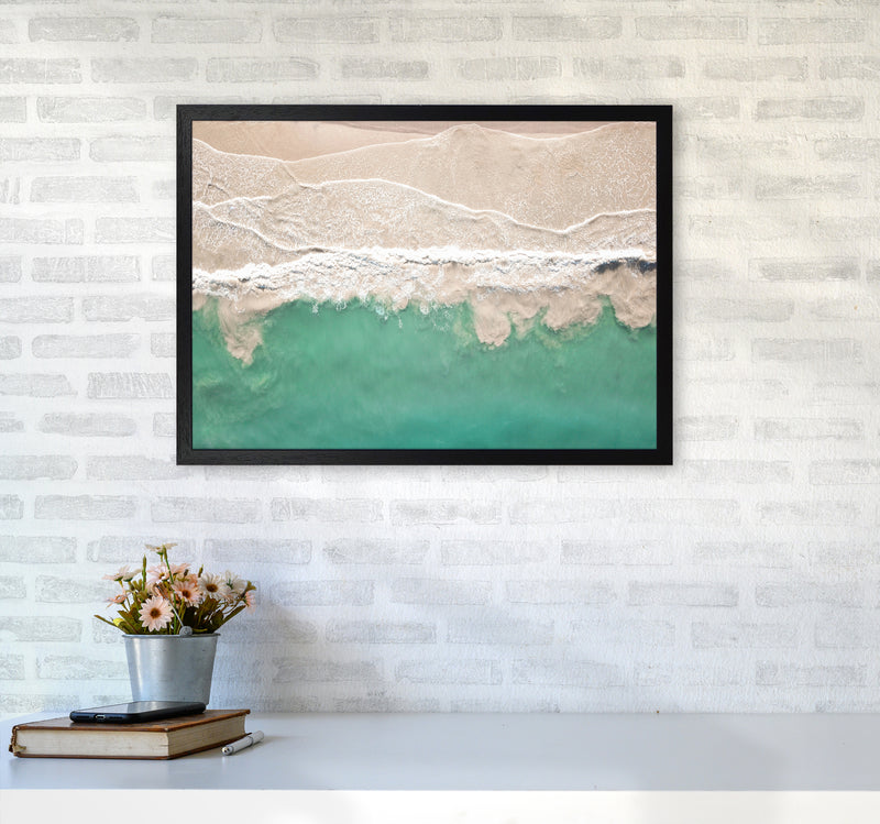 Sea From The Sky Photography Art Print by Seven Trees Design A2 White Frame