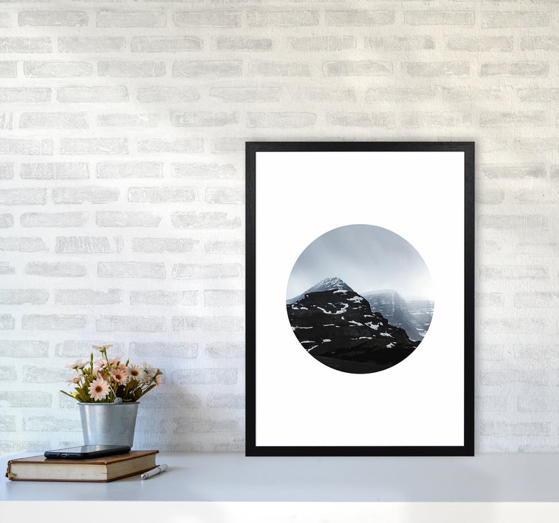 Snow Mountains Photography Art Print by Seven Trees Design A2 White Frame