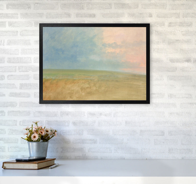 Peaceful Field Art Print by Seven Trees Design A2 White Frame