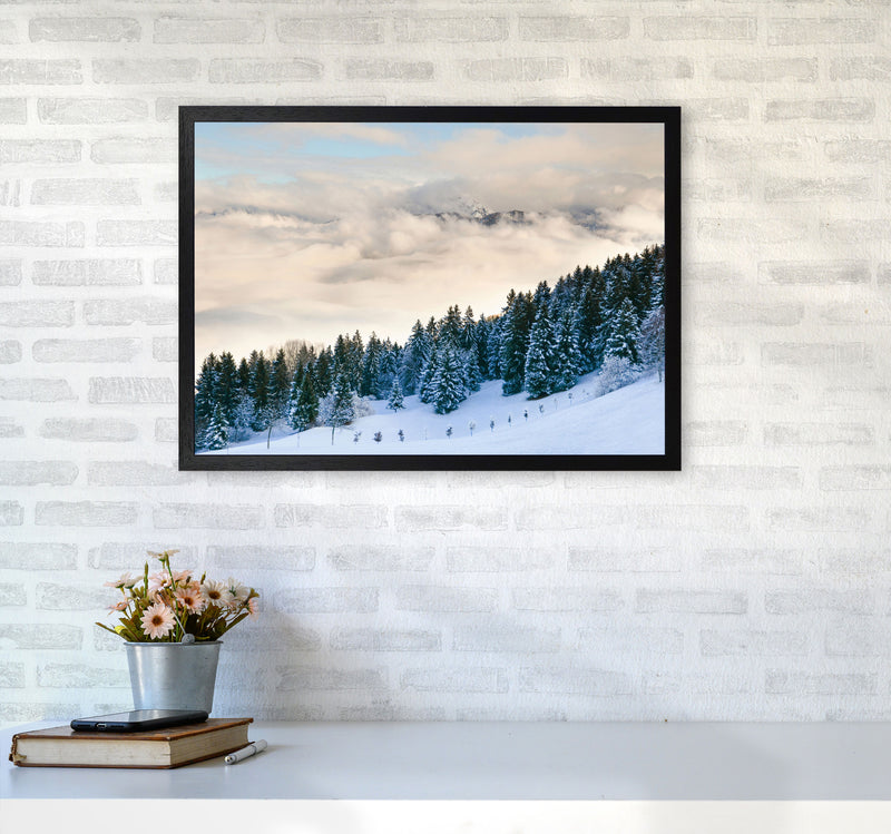 Pines in the sky Art Print by Seven Trees Design A2 White Frame