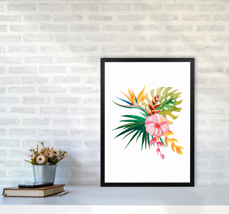 Tropical Flowers Art Print by Seven Trees Design A2 White Frame