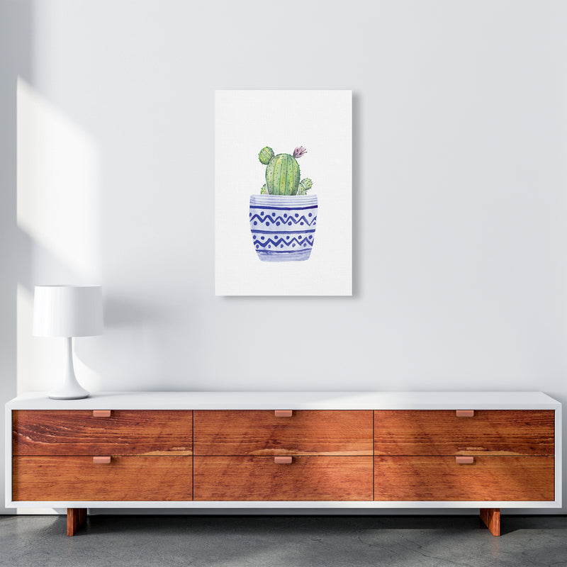 The Blue Cacti Art Print by Seven Trees Design A2 Canvas