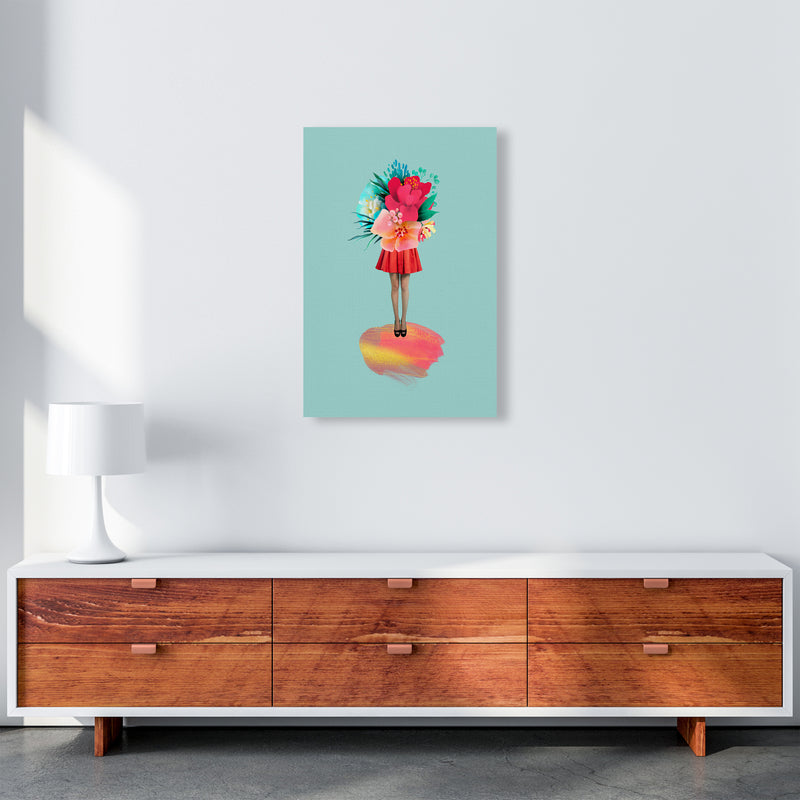 The Floral Girl Art Print by Seven Trees Design A2 Canvas