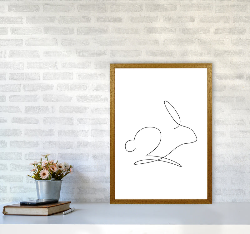 One Line Rabbit Art Print by Seven Trees Design A2 Print Only