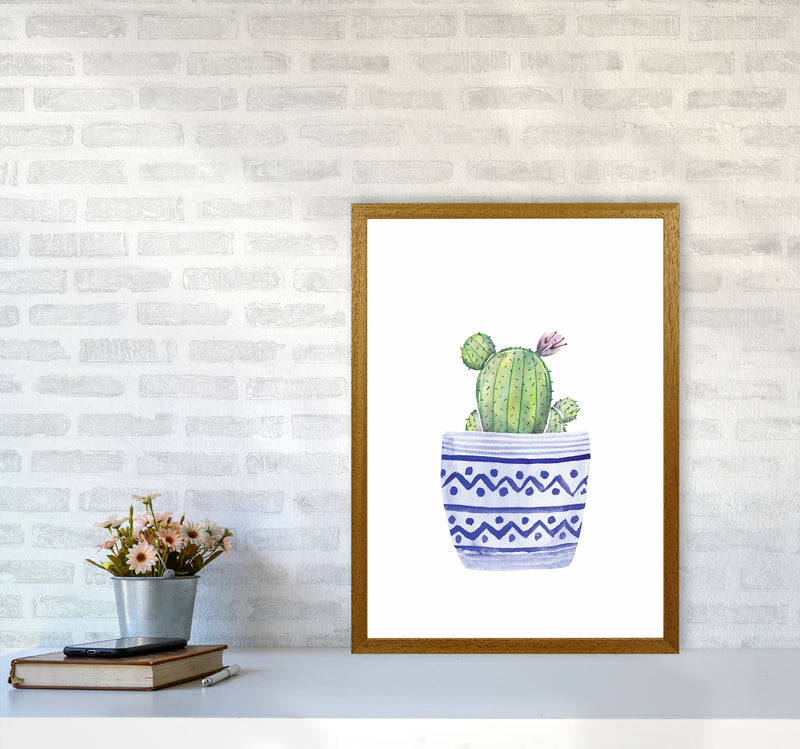 The Blue Cacti Art Print by Seven Trees Design A2 Print Only