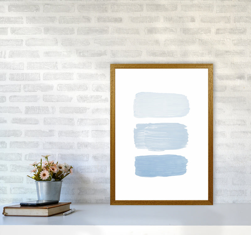 The Blue Strokes Abstract Art Print by Seven Trees Design A2 Print Only