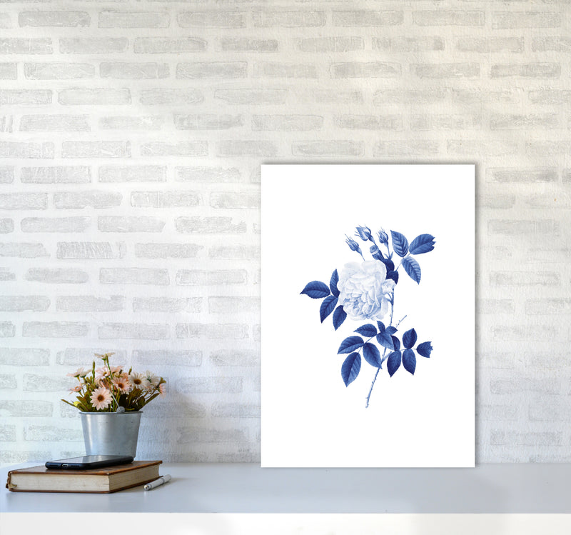 Blue botanic II Art Print by Seven Trees Design A2 Black Frame