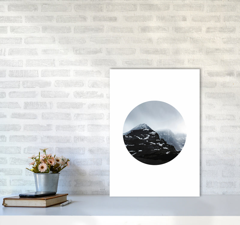 Snow Mountains Photography Art Print by Seven Trees Design A2 Black Frame