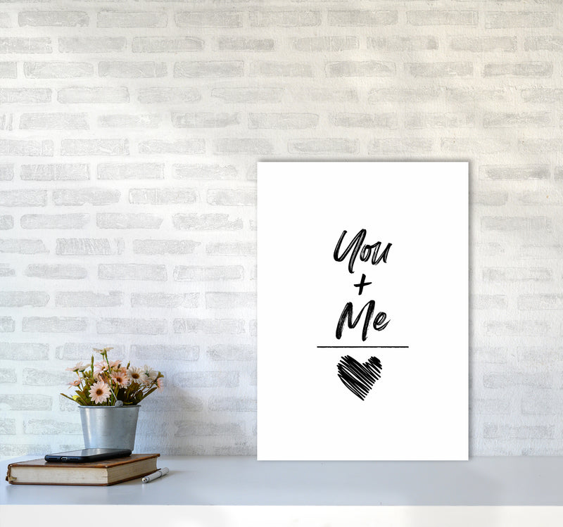 You And Me Quote Art Print by Seven Trees Design A2 Black Frame
