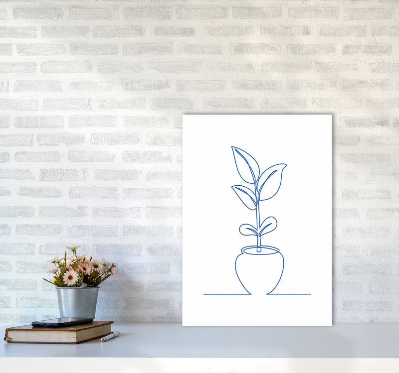 One Line Plant II Art Print by Seven Trees Design A2 Black Frame