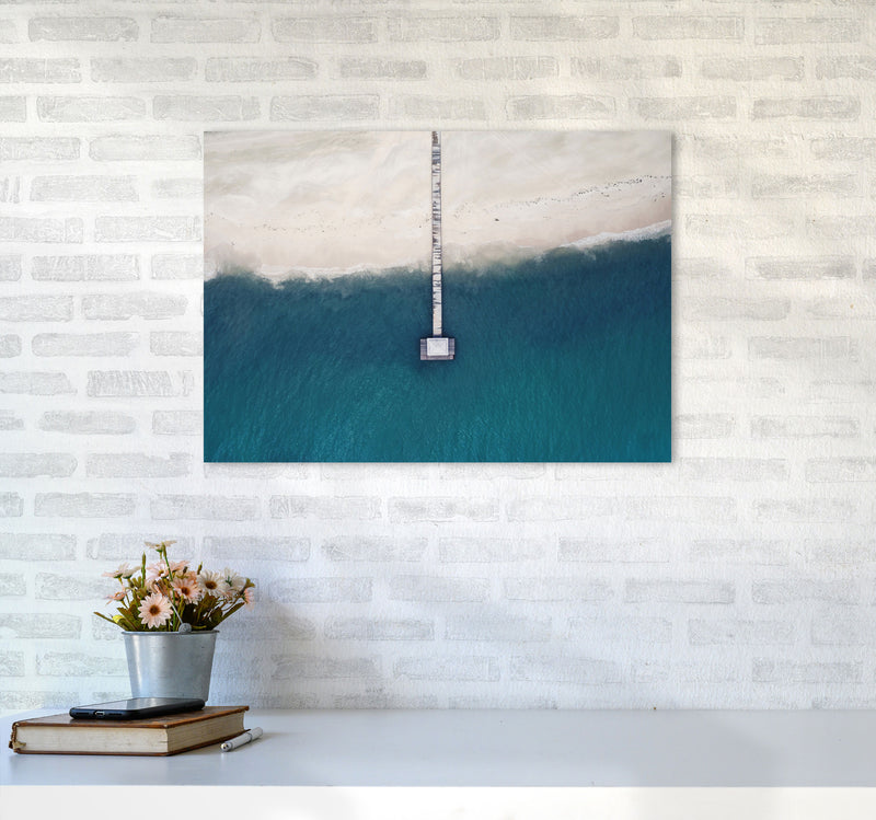 The bay from the sky Art Print by Seven Trees Design A2 Black Frame