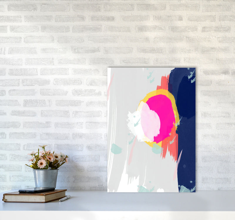 The Happy Paint Strokes Art Print by Seven Trees Design A2 Black Frame
