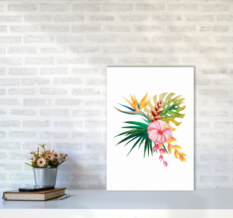 Tropical Flowers Art Print by Seven Trees Design A2 Black Frame