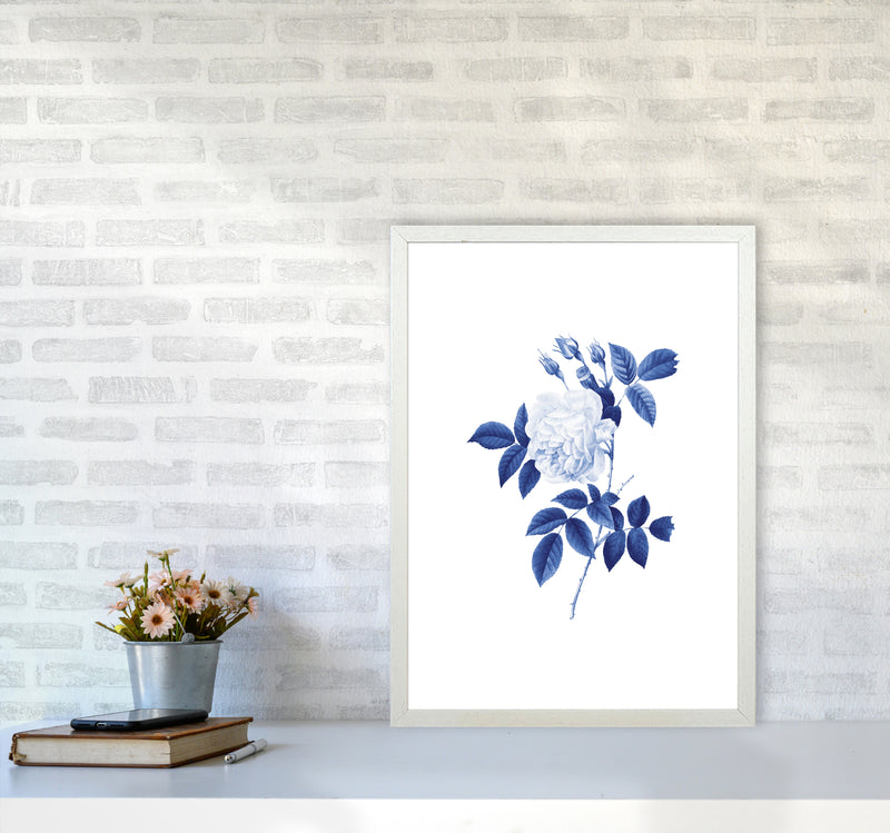 Blue botanic II Art Print by Seven Trees Design A2 Oak Frame