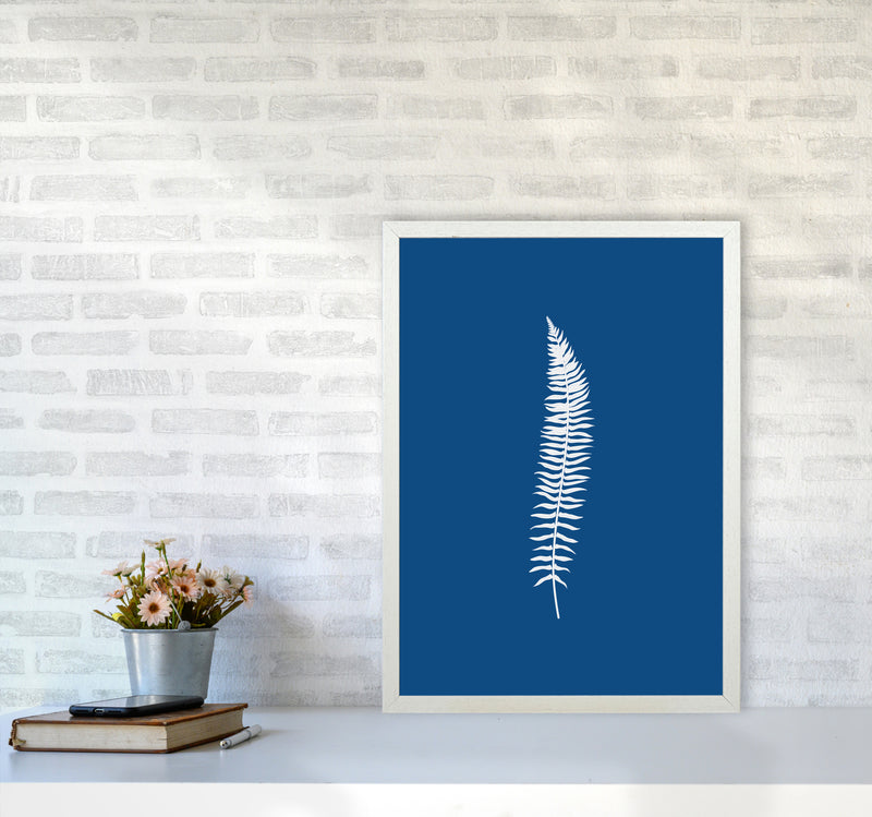 Blue Botanical I Art Print by Seven Trees Design A2 Oak Frame