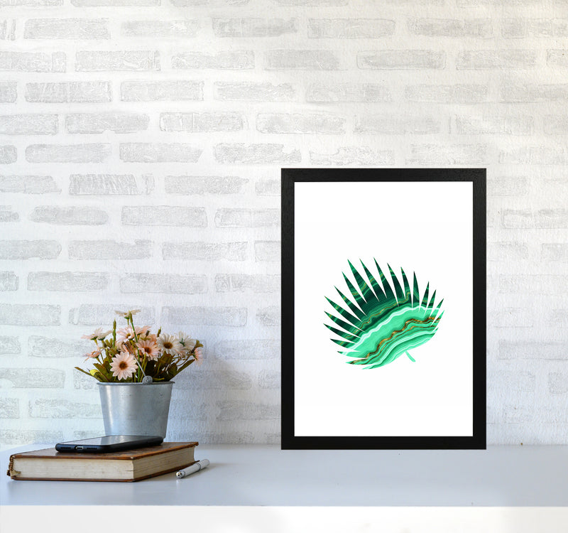 Green Marble Leaf II Art Print by Seven Trees Design