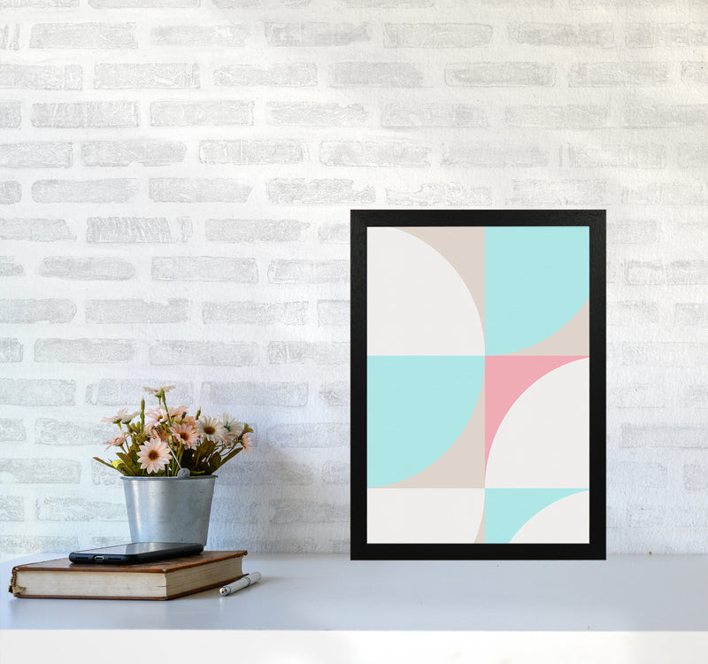 Scandinavian Shapes I Abstract Art Print by Seven Trees Design A3 White Frame