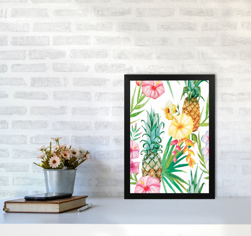 The tropical pineapples Art Print by Seven Trees Design A3 White Frame