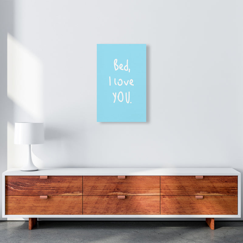 Bed I Love You Quote Art Print by Seven Trees Design A3 Canvas