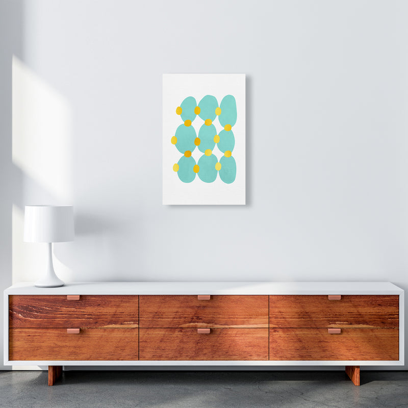 The Blue Islands Abstract Art Print by Seven Trees Design A3 Canvas