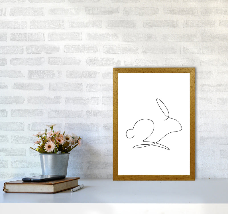 One Line Rabbit Art Print by Seven Trees Design A3 Print Only