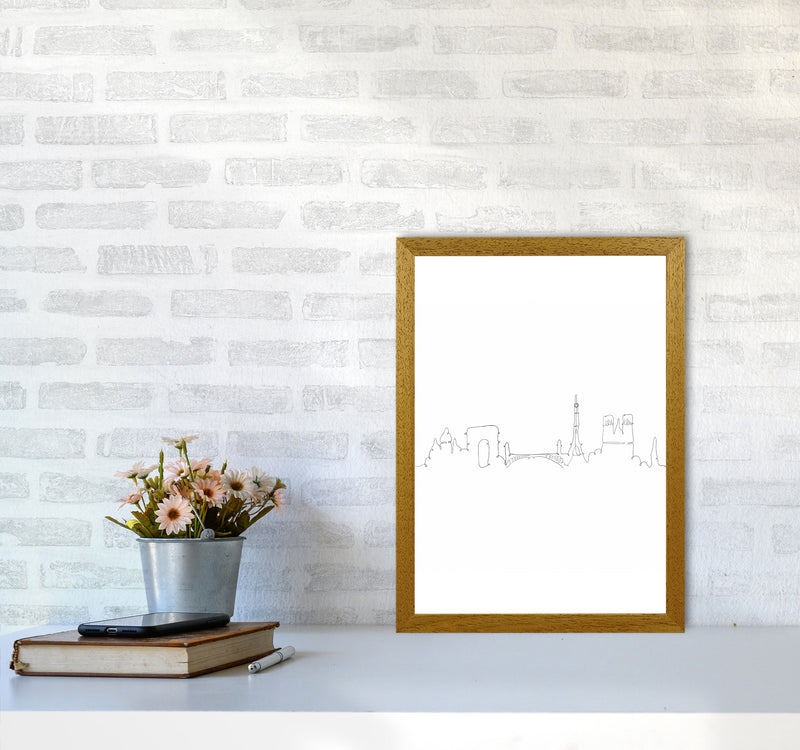 One Line Paris Art Print by Seven Trees Design A3 Print Only