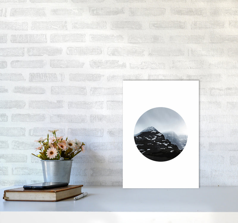 Snow Mountains Photography Art Print by Seven Trees Design A3 Black Frame