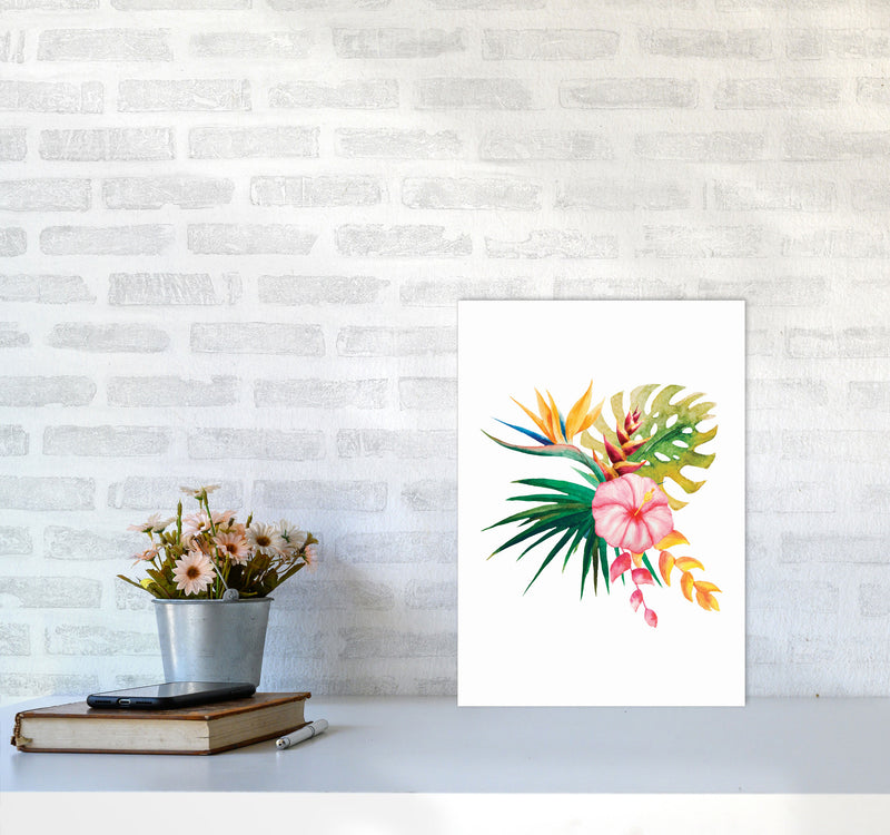 Tropical Flowers Art Print by Seven Trees Design A3 Black Frame