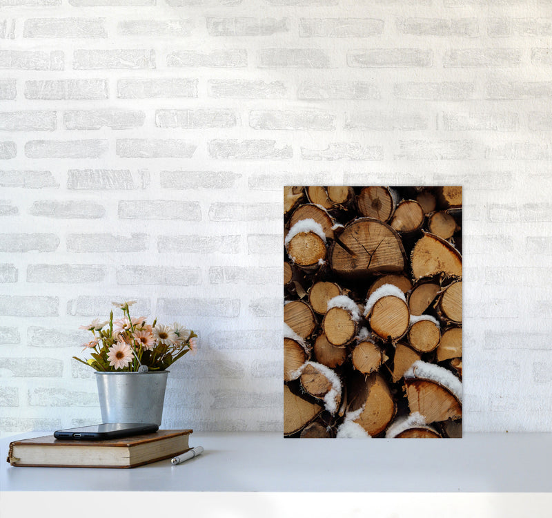 Wood Art Print by Seven Trees Design A3 Black Frame