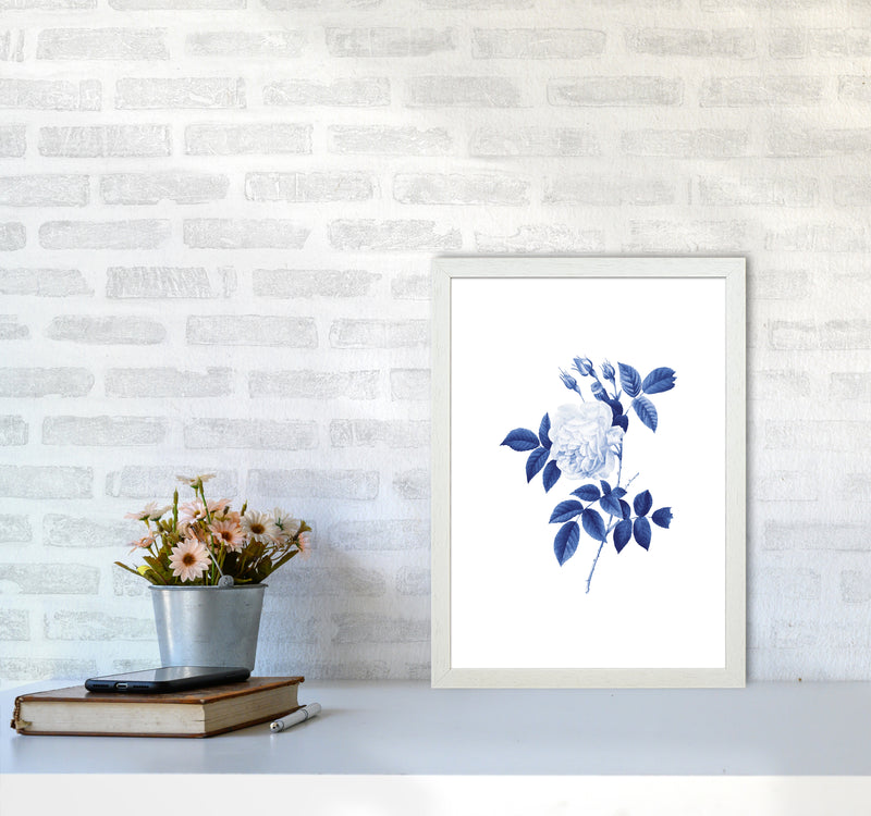 Blue botanic II Art Print by Seven Trees Design A3 Oak Frame