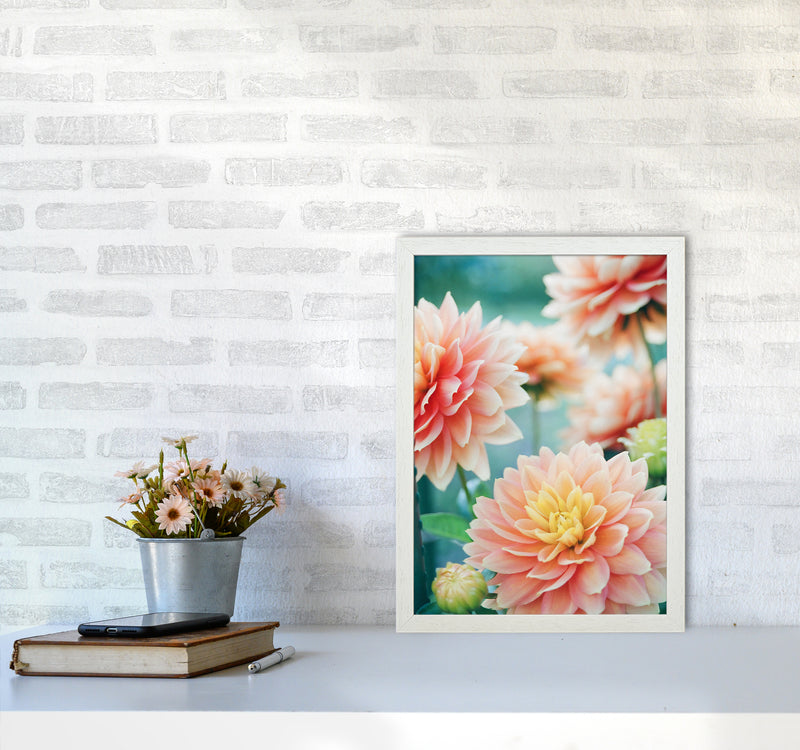Happy Flowers Photography Art Print by Seven Trees Design A3 Oak Frame