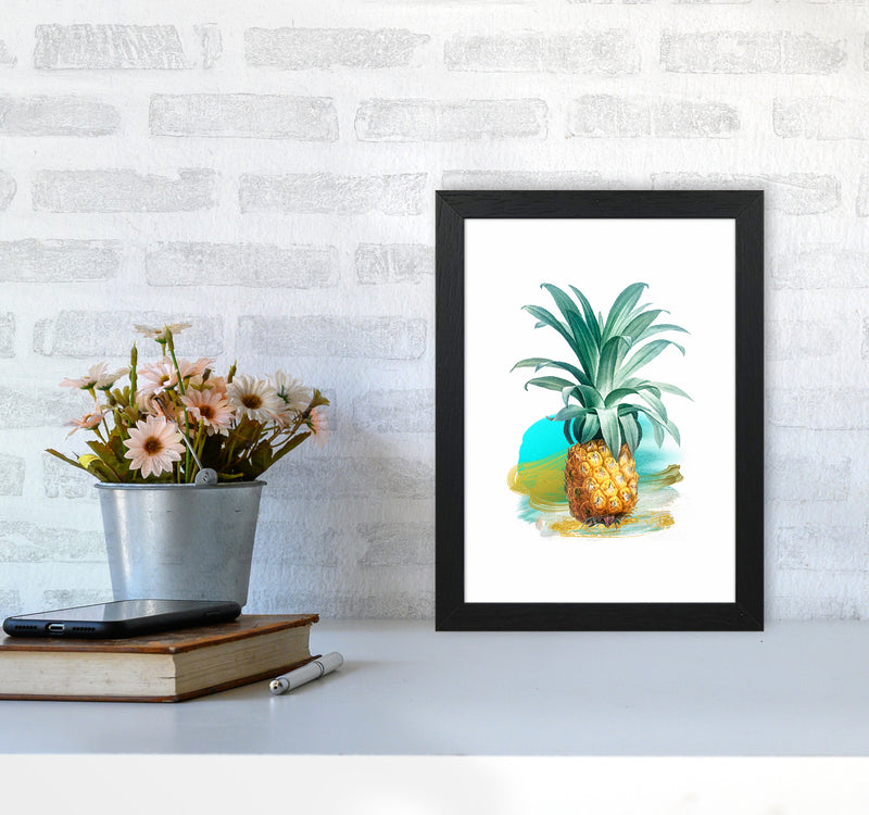 Modern Pineapple Kitchen Art Print by Seven Trees Design A4 White Frame