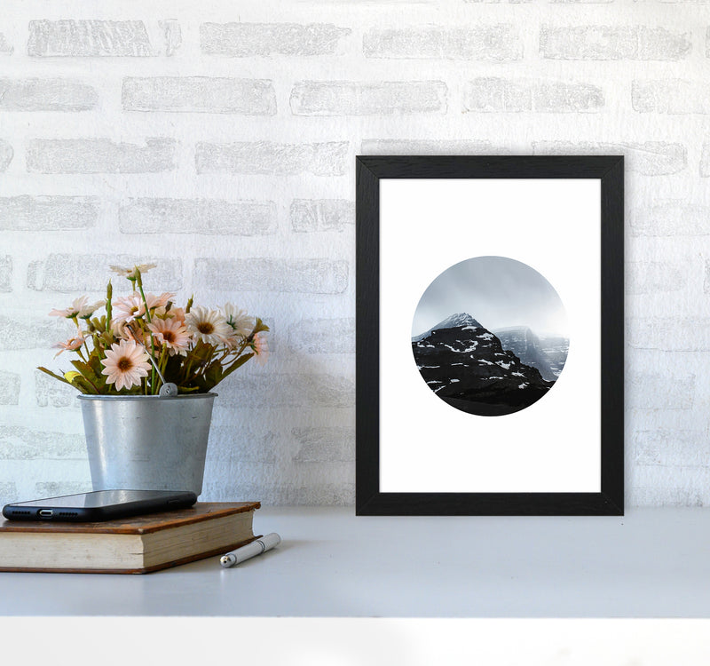 Snow Mountains Photography Art Print by Seven Trees Design A4 White Frame