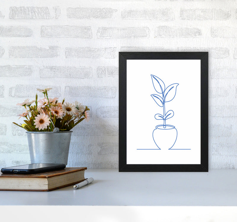 One Line Plant II Art Print by Seven Trees Design A4 White Frame
