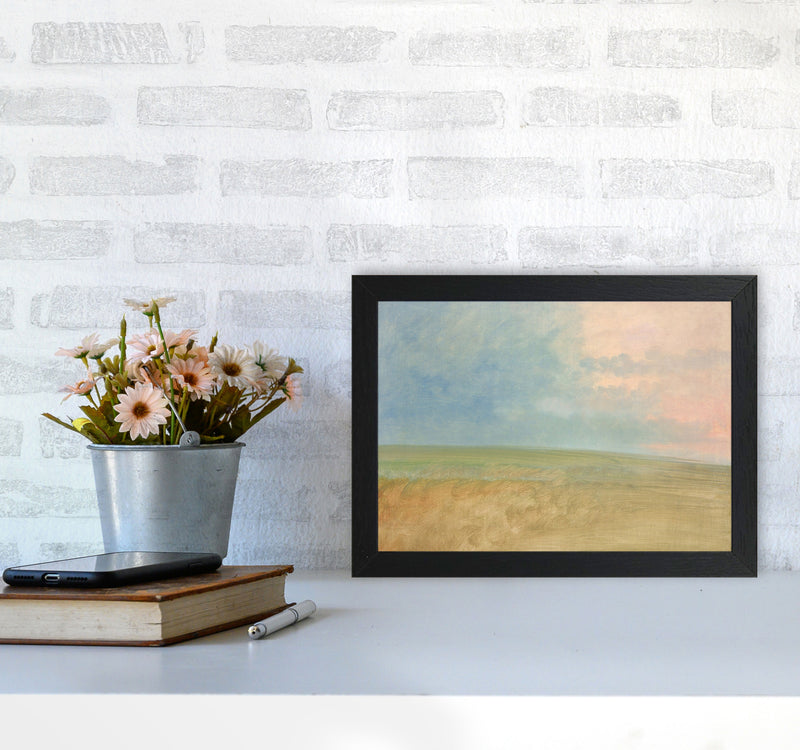 Peaceful Field Art Print by Seven Trees Design A4 White Frame