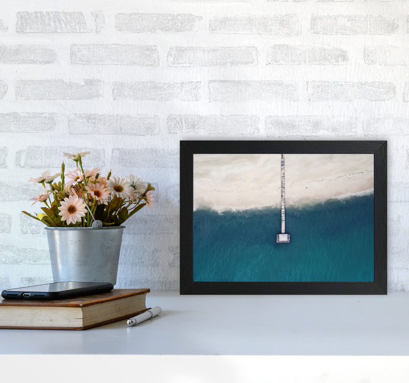 The bay from the sky Art Print by Seven Trees Design A4 White Frame