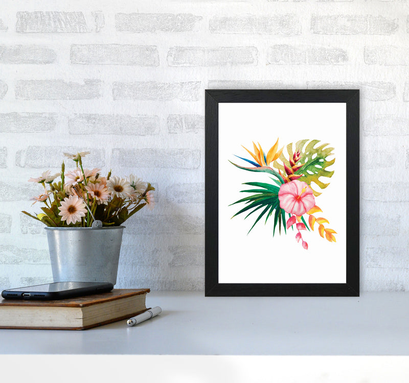 Tropical Flowers Art Print by Seven Trees Design A4 White Frame